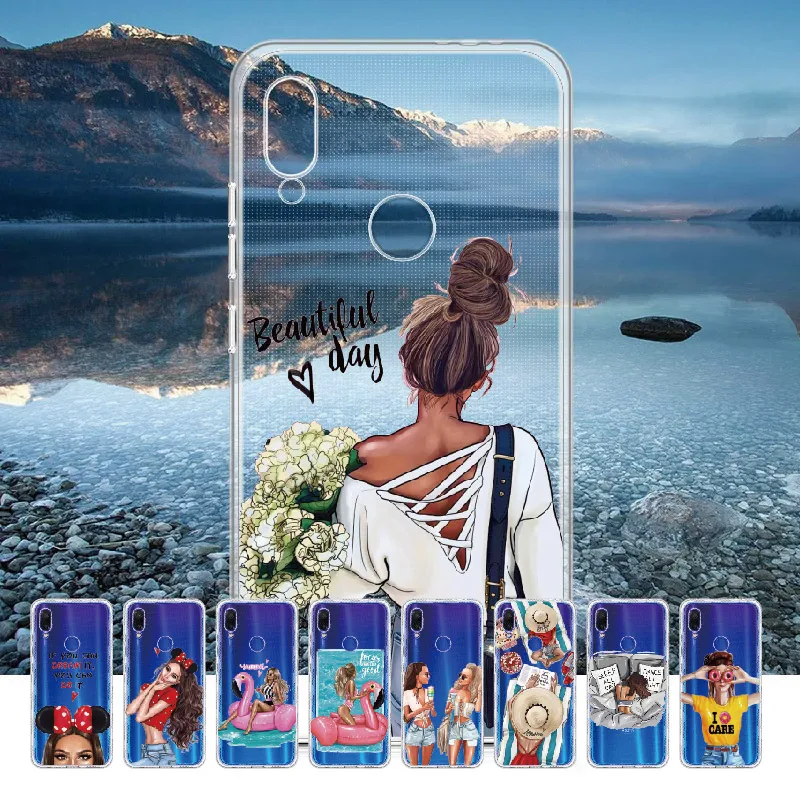 Fashion Queen Classy Girl For Xiaomi Mi Redmi Note 5 6 7 8 9 10 Lite Pro Plus Soft TPU Crystal Slim Protective Clear Case | Мобильные