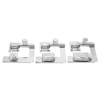 

3Pcs Sewing Machine Rolled Hem Feet Domestic For Brother Singer Sewing Machines Accessories Foot Presser 13mm/19mm/25mm