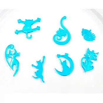 

8Pcs Cute Cat Pendant Resin Silicone Molds Kit Jewelry Making Tools Art Crafts