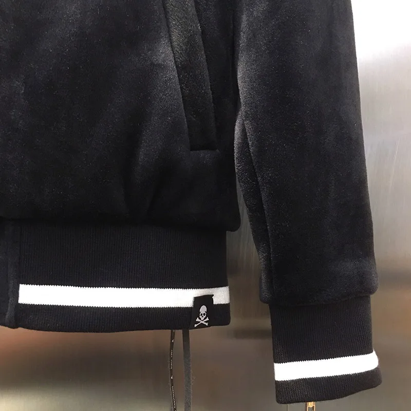 2019FW куртка с капюшоном для мужчин Mastermind японская фланелевая Толстая теплая куртка MMJ уличная Женская Мужская куртка с вышивкой черепа куртки пальто