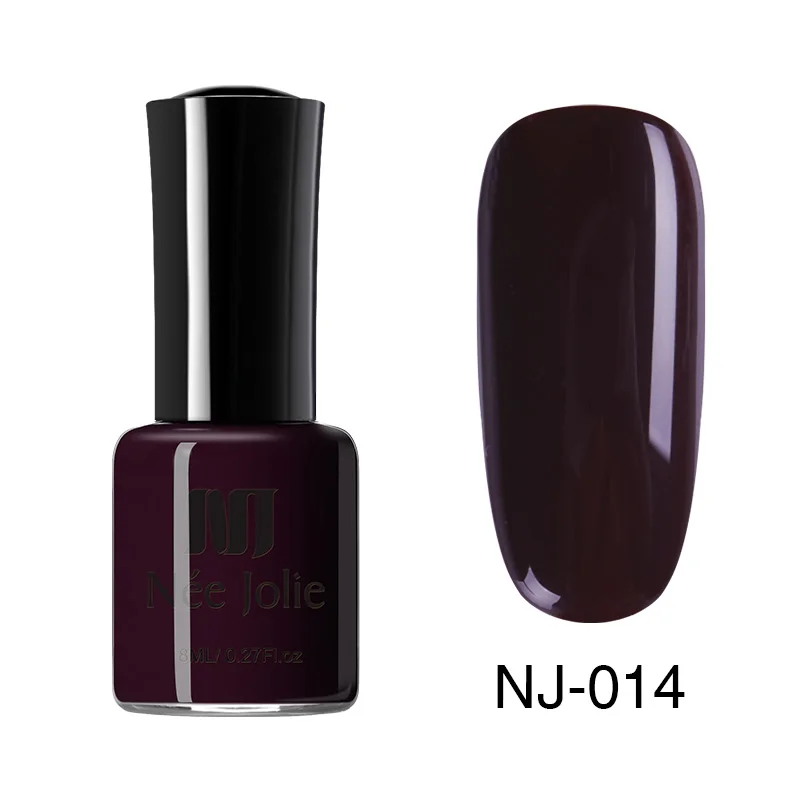 8ml pure-014 Ни Джоли 66 Цвета лак для ногтей, быстро сохнут, 8/3. 5 мл блестящие, для дизайна ногтей чистый голографическая серии матовые, накладные ногти, покрытие лаком - Цвет: 8ml pure-014
