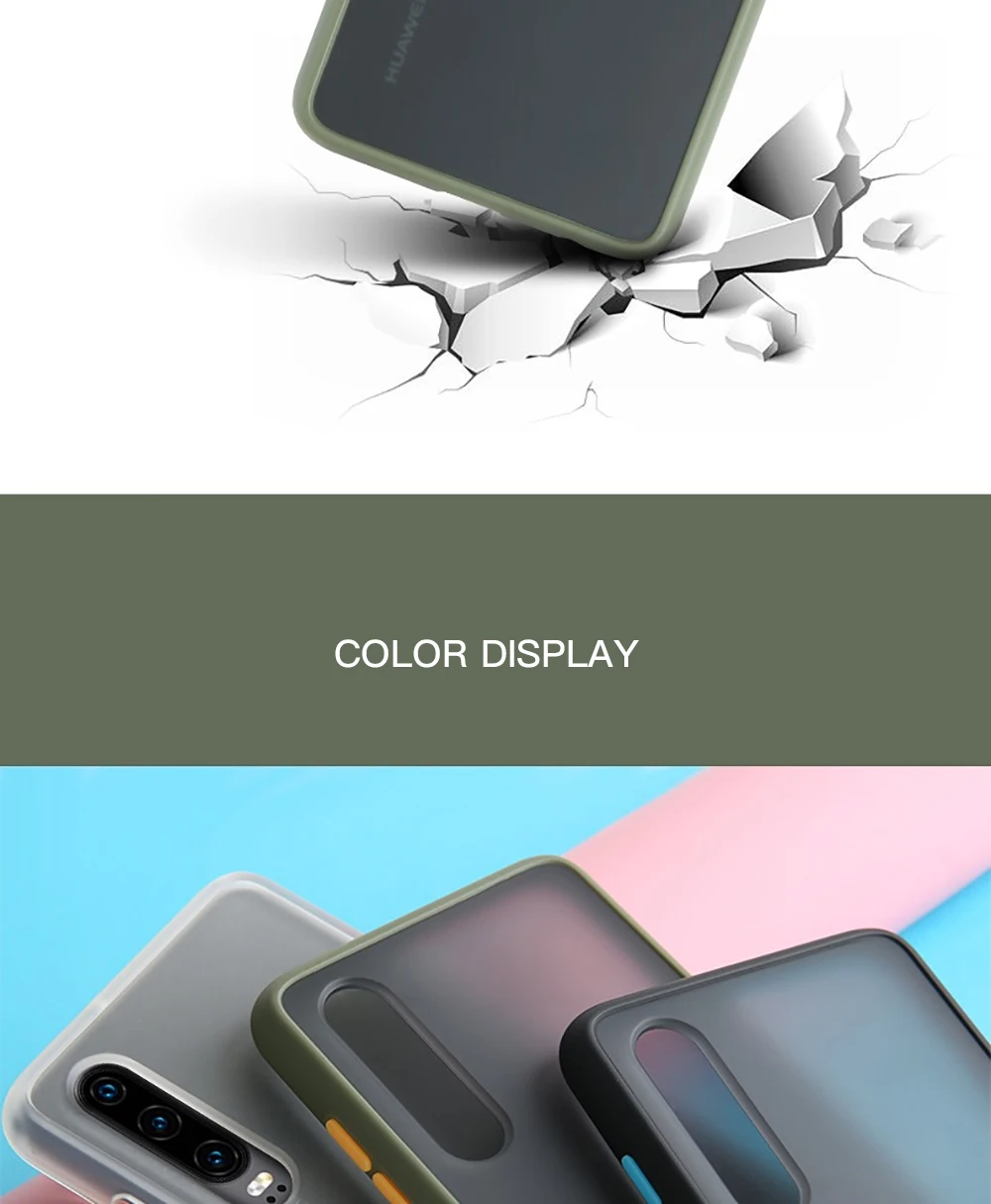 Противоударный Гибридный Силиконовый чехол для телефона huawei P30 P20 mate 20 lite Pro Y6 Y7 для Honor 9X20 Pro 8A 7A чехол матовый чехол