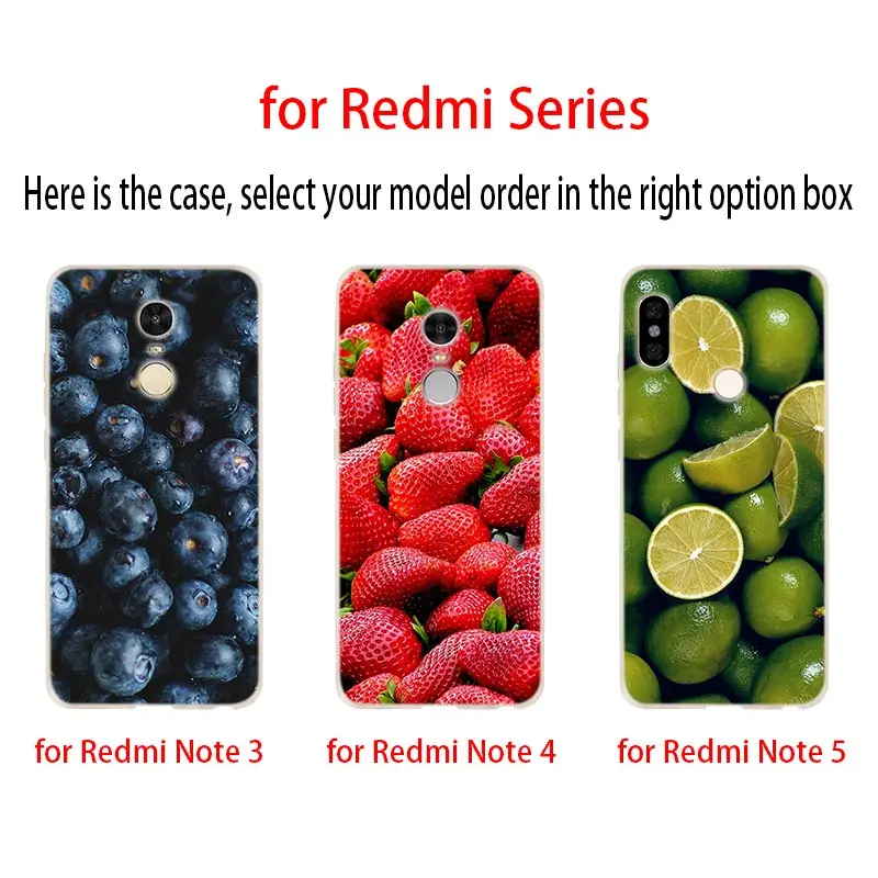 Мягкий чехол с фруктами для Xiaomi Redmi Note 8 7 6 5 Pro 8a 6pro 6a s2 5a 4a 5plus y3 Coque Funda Etui чехлы