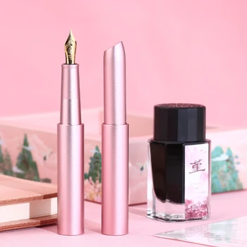 

MOONMAN Candy Lipstick Shaped Pocket Students Anniversary Writing Gift Fountain Pen Metal Nib Portable Fashion Calligraphy Adult