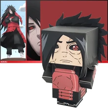 Наруто Учиха Мадара складной режущий Мини милый 3D бумажная модель бумажное ремесло Аниме Фигурка DIY Cubee дети взрослые ремесло игрушки MG-025