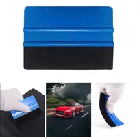 car styling 1PCS Car Vinyl Film Wrapping Tools Squeegee Cleaning Wash Scraper with Felt Edge Auto Styling Sticker Accessories 10x7.3cm (1)