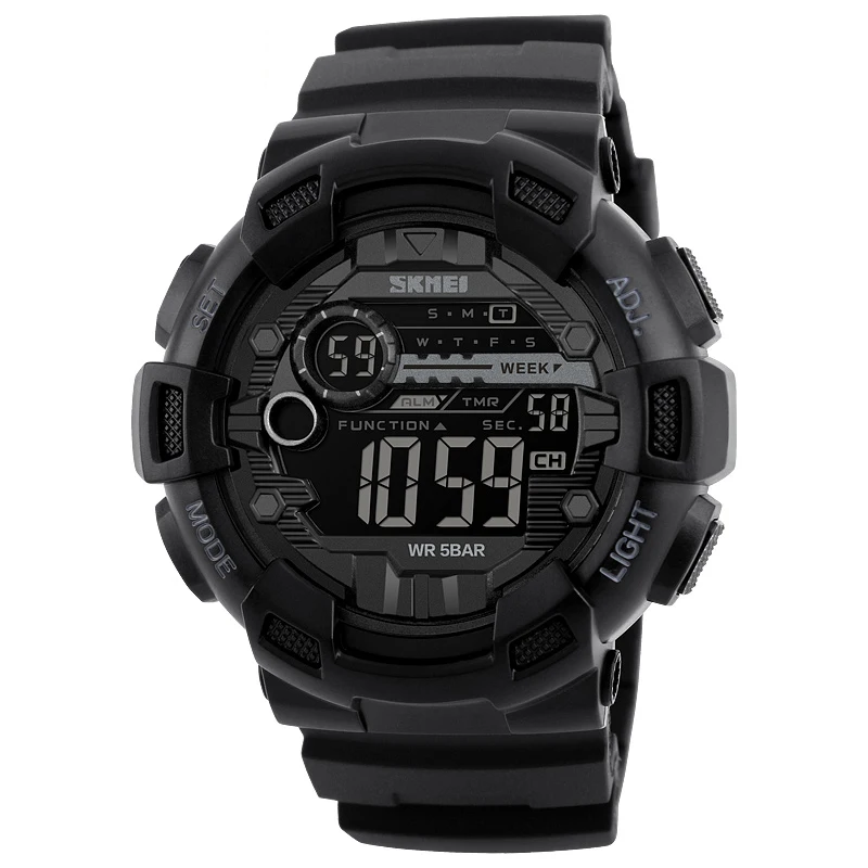 

New Sports Men's Outdoor Waterproof Electronic Watch Explosion Student Watch With Luminous GMT Alarm Clock Countdown Calendar