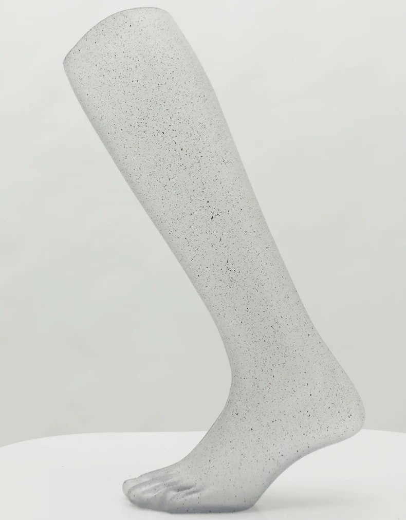 

New L 1 Pc Mens Mannequin Feet Plastic Stand Socks Dummy Part Leg transparency Left Foot free shipping