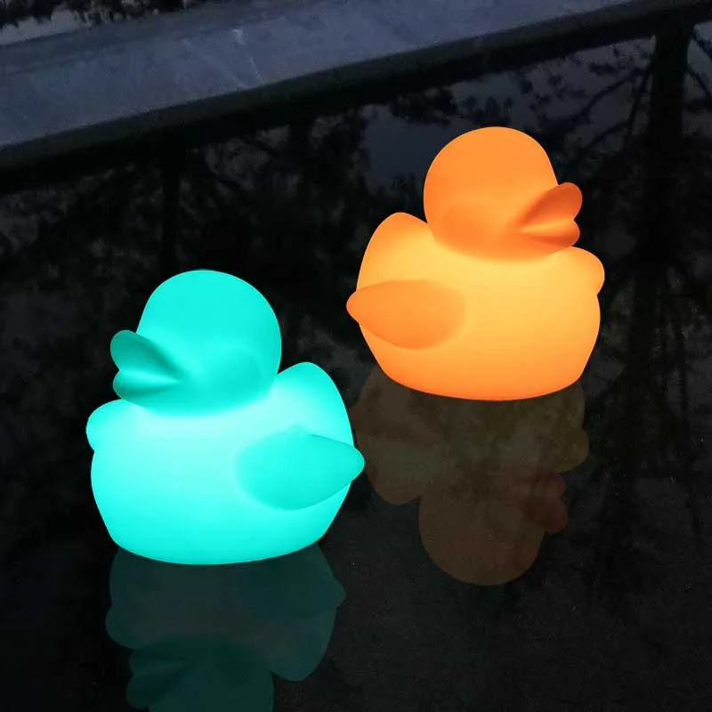 Светящиеся плавающие утки ночной Светильник изменяющие цвет RGB мигающая утка