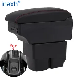 Reposabrazos para Ford Fiesta, caja con detalles interiores, piezas especiales de reequipamiento, accesorios de coche, caja de almacenamiento central, brazo de coche