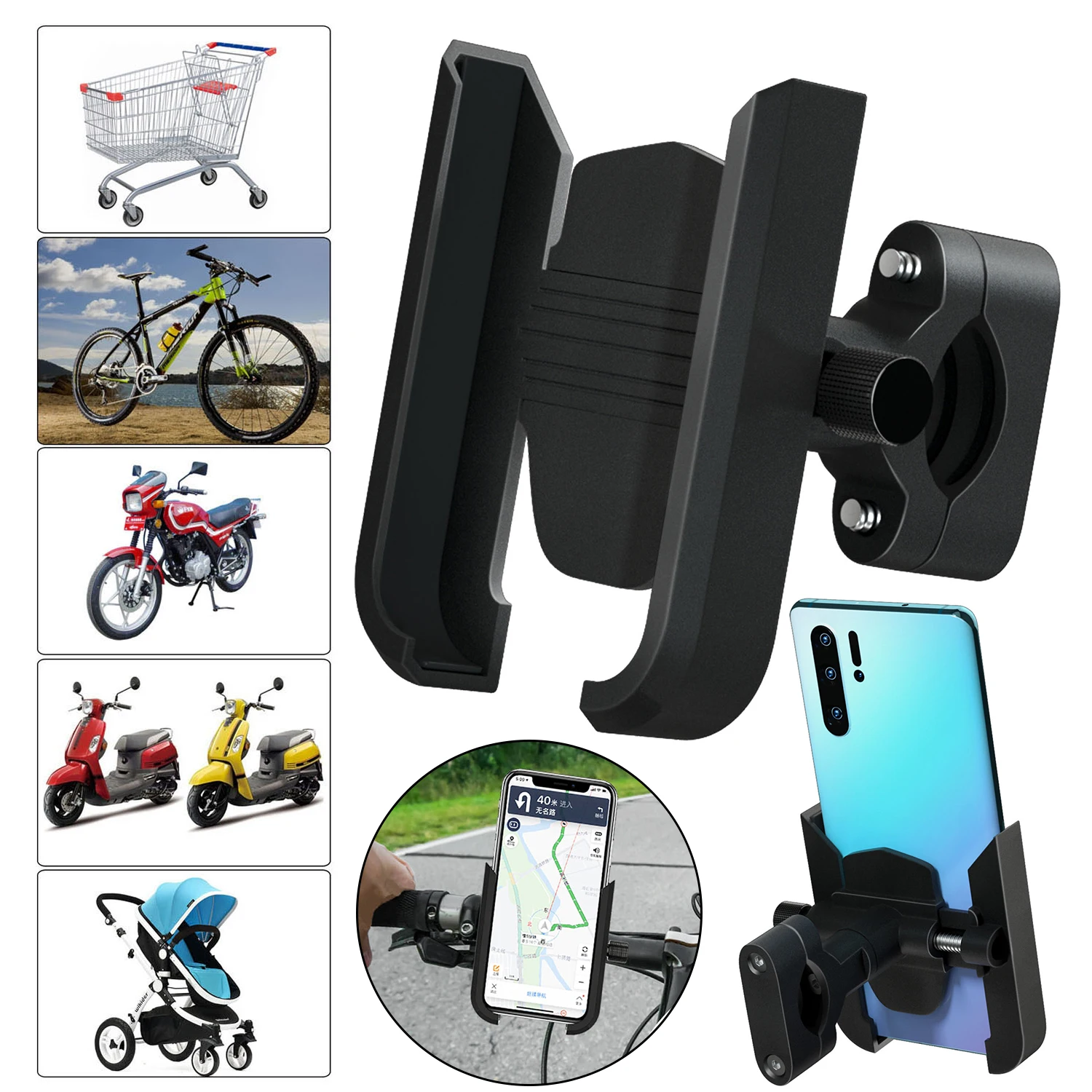 

Bicycle Phone Holder Motorcycle Handlebar Mobilephone Support GPS Bracket 360 Rotation MTB Road Bike Mount Accessories D30