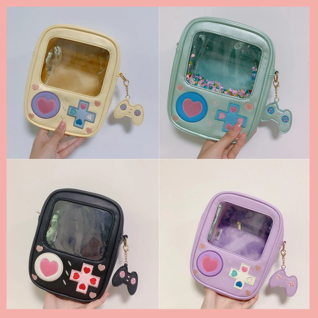 かわいいゲーム機ロリータitabag透明15センチメートルセンチメートル人形ハンドバッグショルダーバッグコスプレ原宿ガール制服メッセンジャーバッグ Aliexpress