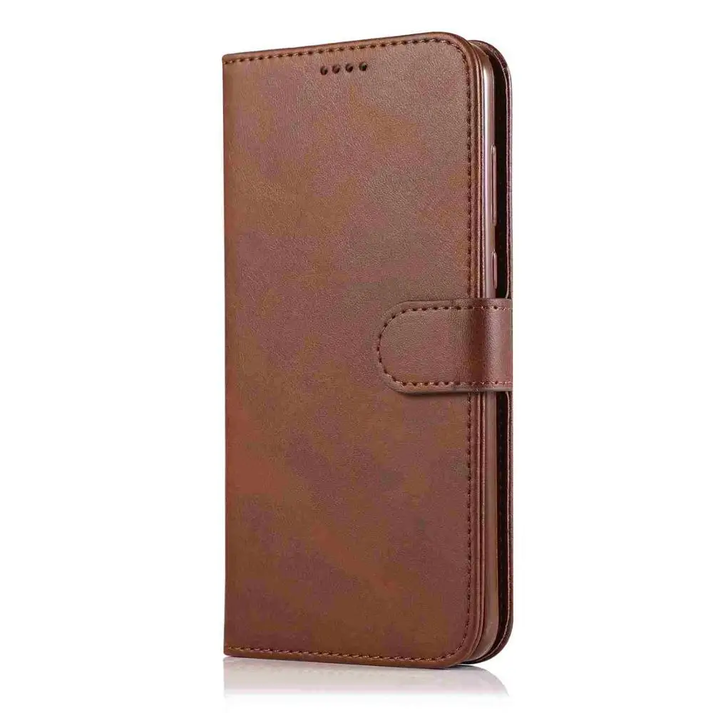 Роскошный кожаный флип чехол для samsung Note 8 9 10 Pro A10 A20 A30 A40 A50 A60 A70 бумажник чехол КРЫШКА ДЛЯ samsung A50S A30S - Цвет: Коричневый