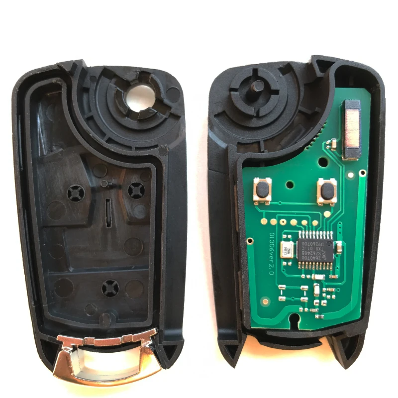 2 кнопки дистанционного ключа для Opel/Vauxhall Corsa D 2007-2012/Meriva B 2010-2013 сменный Автомобильный ключ с чипом PCF7941 433 МГц