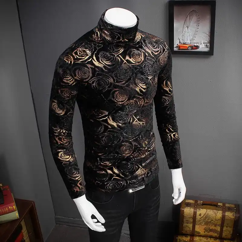 rose gold turtleneck mens