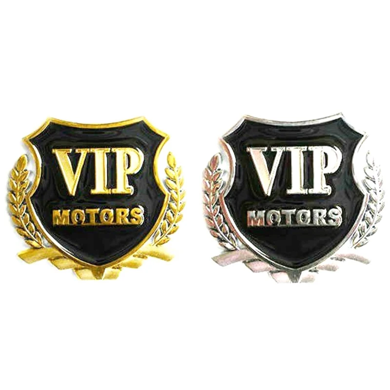 

3D Logo Car Door Window Chrome Emblem Badge Body Decal Motorcycle Metal Decoration VIP Sticker