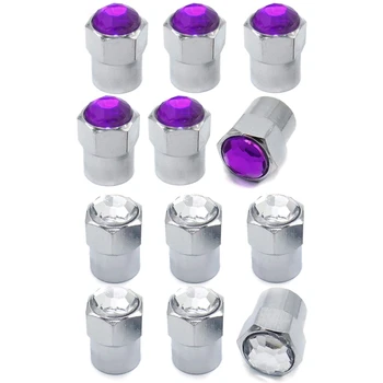 

Chrome-Plated Tire Valve Stem Cap Crystal Rhinestone Cap Valve Cap Auto and Motorcycle Accessories
