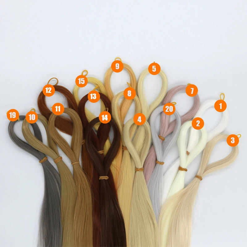 Doll Wig Hair Mohair Wig Doll Wig Headgear Toy Wigs Doll Wigs 80cm Hand Woven DIY