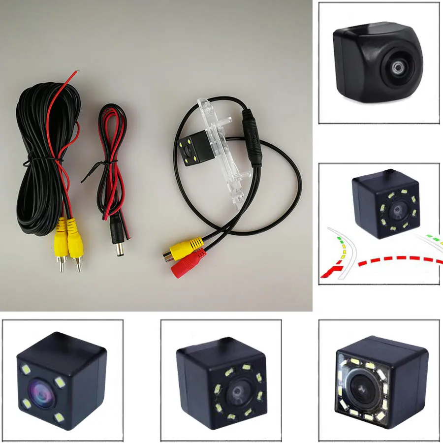 

HD Car Rearview Rear view Back up camera monitor screen filter For Ford Focus Sedan Parking Line Waterproof Night Vision 4LED