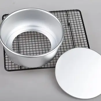 

6 Inch Durable Live Bottom Baking Sheet Fondant Cake Mold Mousse Ring Dessert Decorating Baking Tool Set