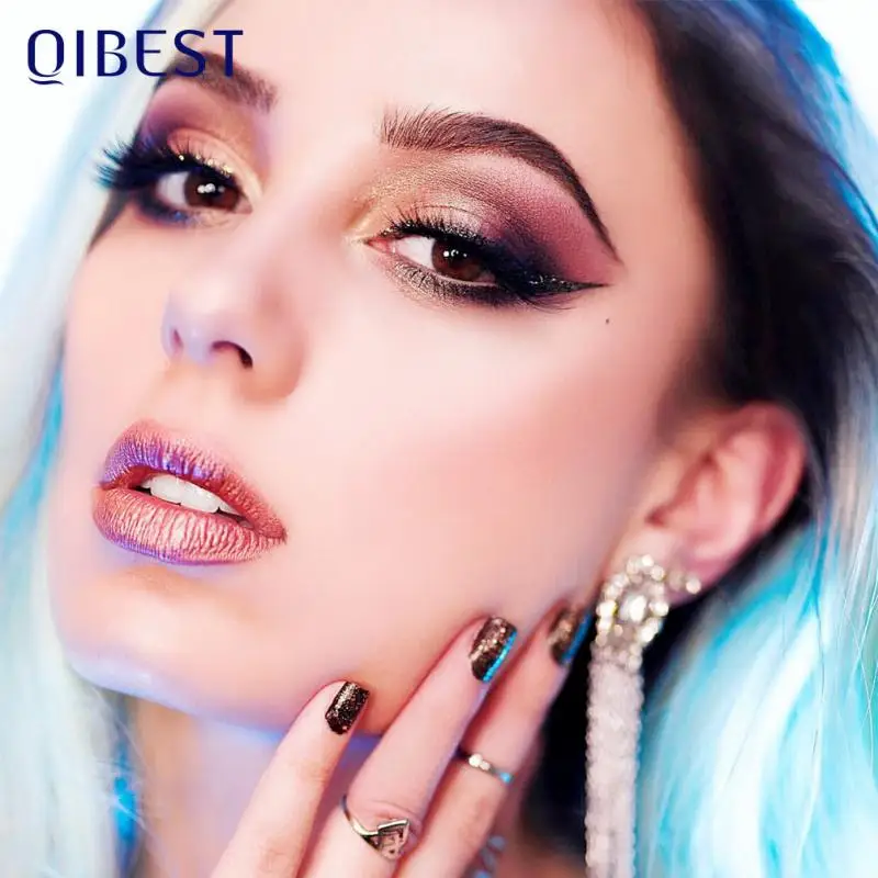 Палитра теней для век QIBEST 2020 18 цветов блестящие матовые тени водостойкие