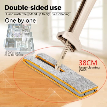 

Self-Wringing Double Sided Flat Mop Telescopic Handle Mop Floor Cleaning Tool Mop For Wash Floor Floor Cleaner Magic Mop