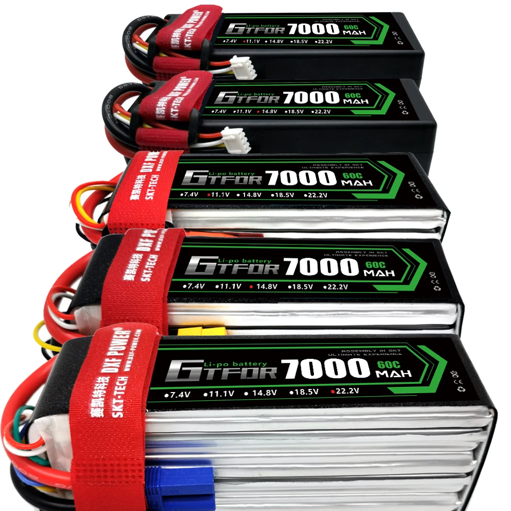 Аккумулятор GTFDR 3S 4S 6S Lipo батарея 11 1 В 14 8 в 22 2 7000 мАч 60C MAX 120C жестком корпусе для
