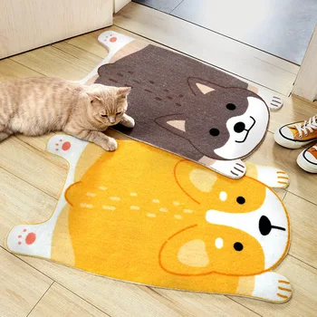 

Carpet Living Room New Cartoon Animal Shape Home Door Mat Home Porch Wear-Resistant Soil Anti-Slip Mat Kitchen Carpet Doormat