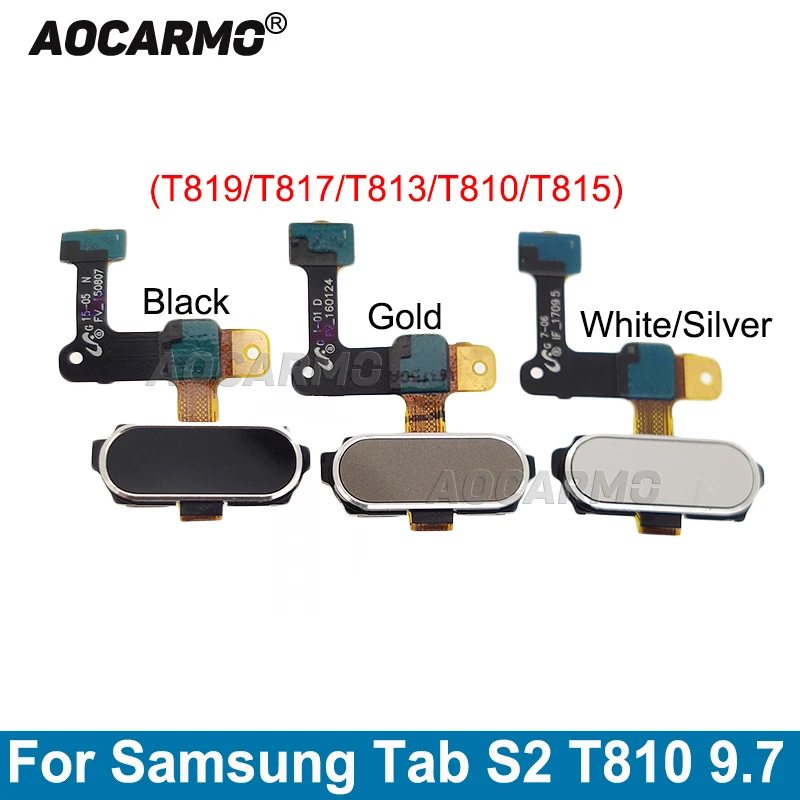 

Aocarmo для Samsung Galaxy Tab S2 9. 0 T810 T813 T815 T819 T817 Главная Кнопка сенсорный идентификатор отпечатков пальцев сенсор гибкий сменный кабель