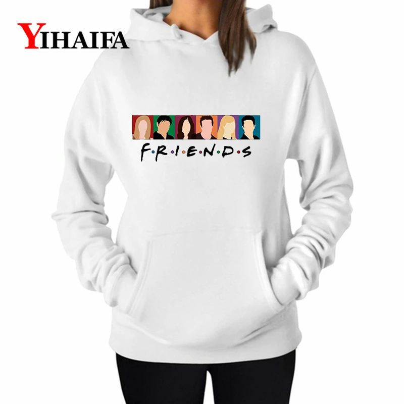 

YIHAIFA New Women Friends Letters Graphics Harajuku Hoodies Sweatshirt Hoode Girl Pullover Female Coat