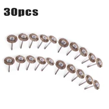 30 шт. мини латунные колеса щетки для снятия заусенцев/удаление пыли дерево, камень, металл