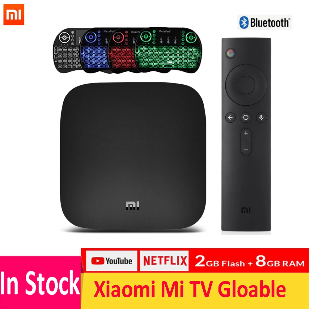 

Original Xiaomi Mi TV Box 2GB 8GB Android 6.0 Quad-Core Cortex-A53 4K Dual-Band WiFi DTS HDMI Bluetooth Voice Remote Control EU