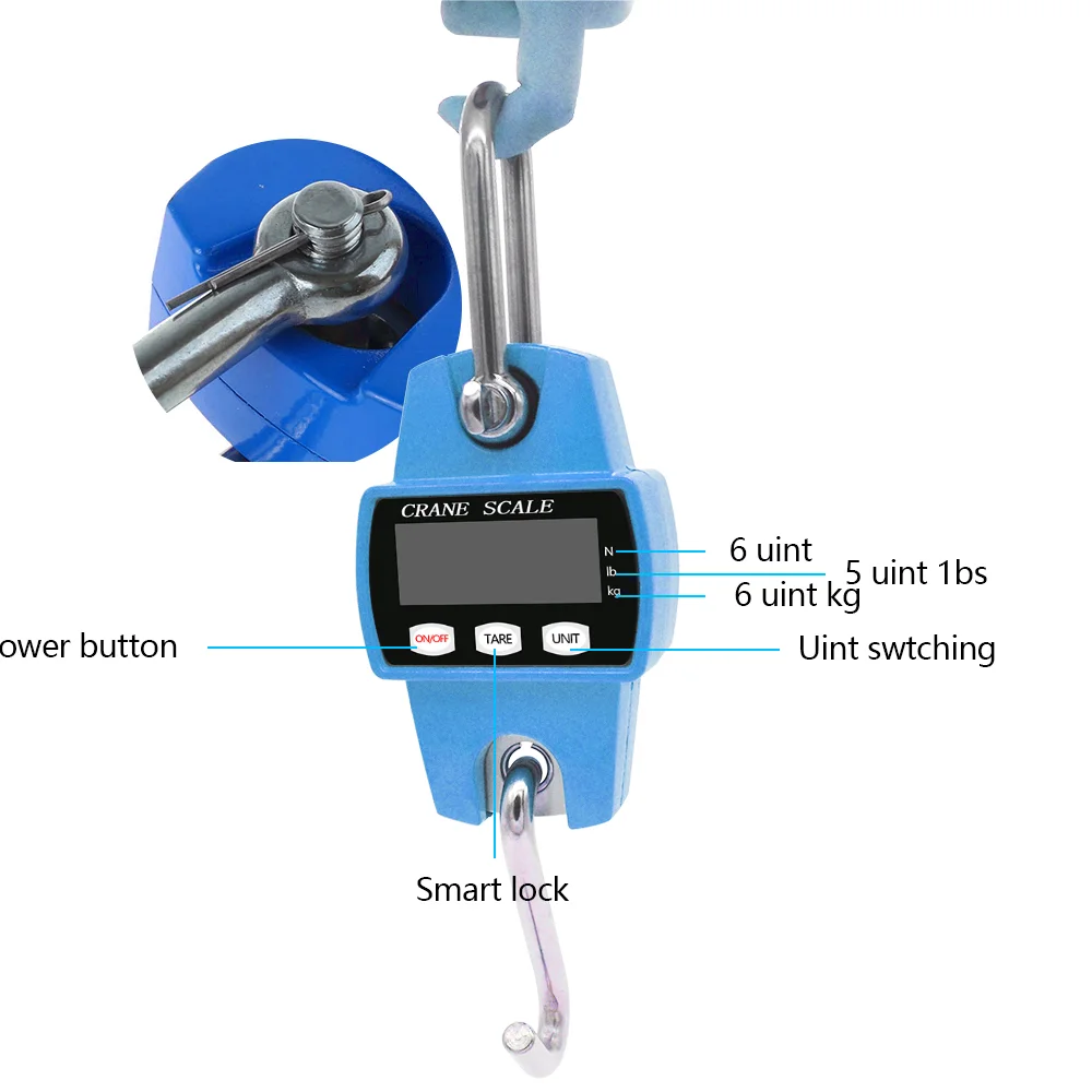 300 кг Мини крановые весы портативные ЖК электронные цифровые Промышленные крановые весы сверхмощные подвесные весы с крюком Скидка 40