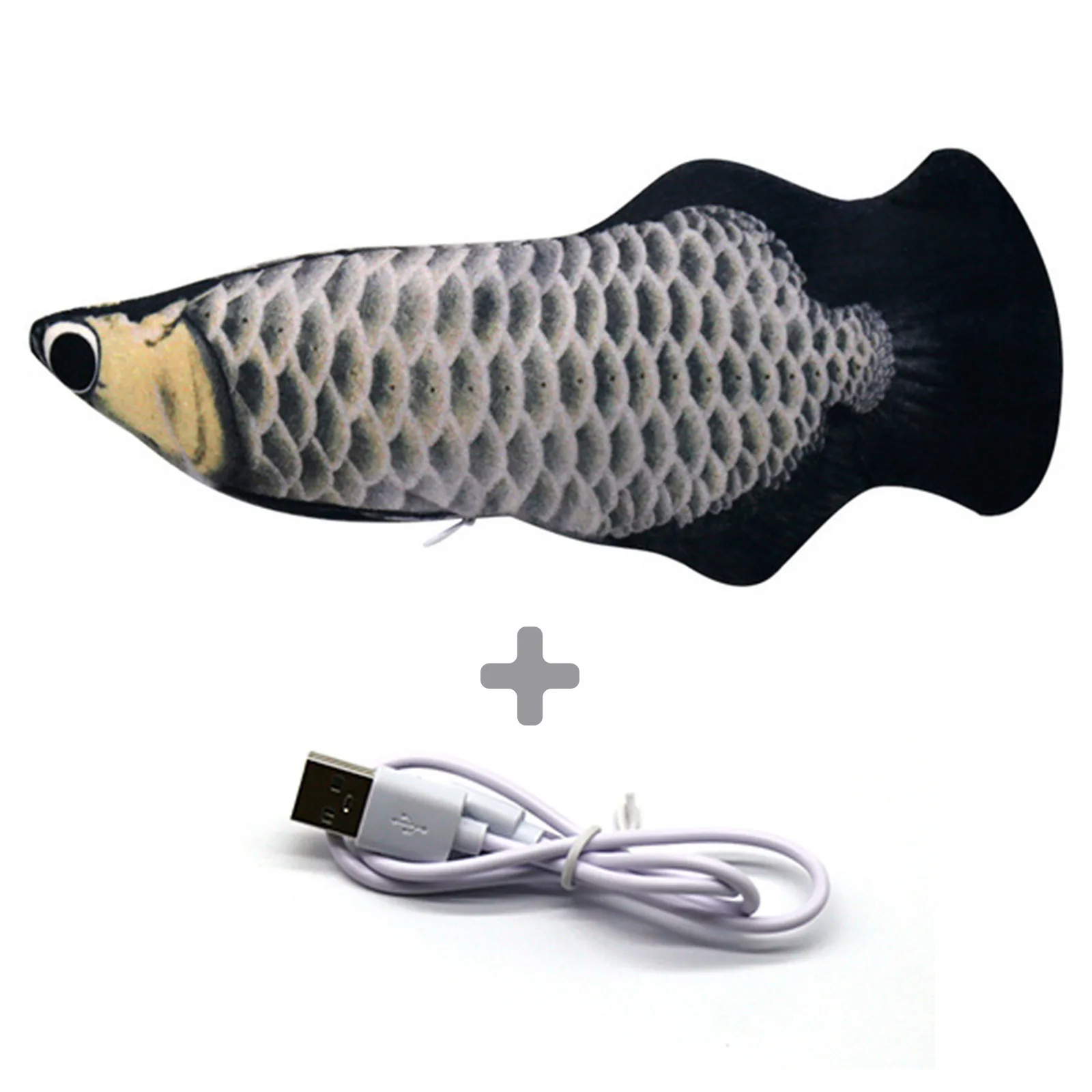 1PC Cat Toy Simulation Fish USB Electric Charging Catnip Floppy Wagging Toy 28CM Chew Bite Interactive Cat Toys Pet Supplies cute dog toys Toys