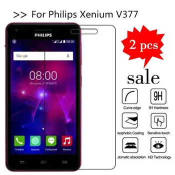 

For Philips Xenium V377 Tempered Glass 9H High Quality Protective Film Explosion-proof Screen Protector For Philips Xenium V377