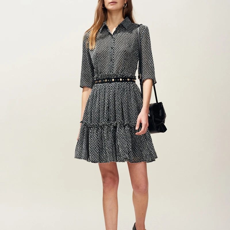

Women Dress 2019 Spring and Summer floral printing mini Dress