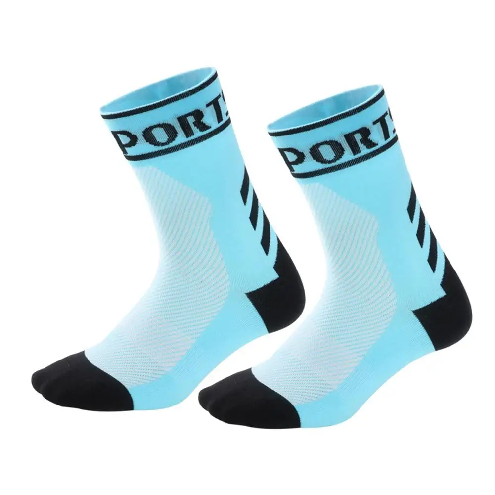 Fluorescent blue HobbyLane профессиональные дышащие носки для горного велосипеда и горного велосипеда удобные носки для шоссейного велосипеда Calcetines Ciclismo - Цвет: Fluorescent blue