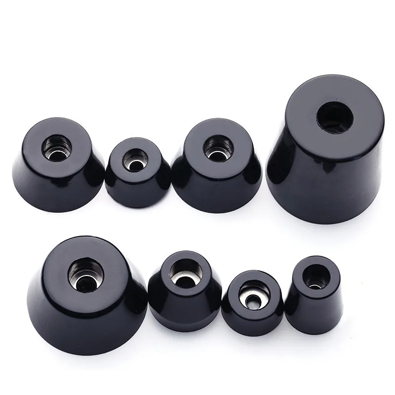 4pc Black Rubber Feet Non-slip Furniture Foot Table Leg Cabinet Bottom Pad for subwoofer Speaker machinery Funiture Accessories