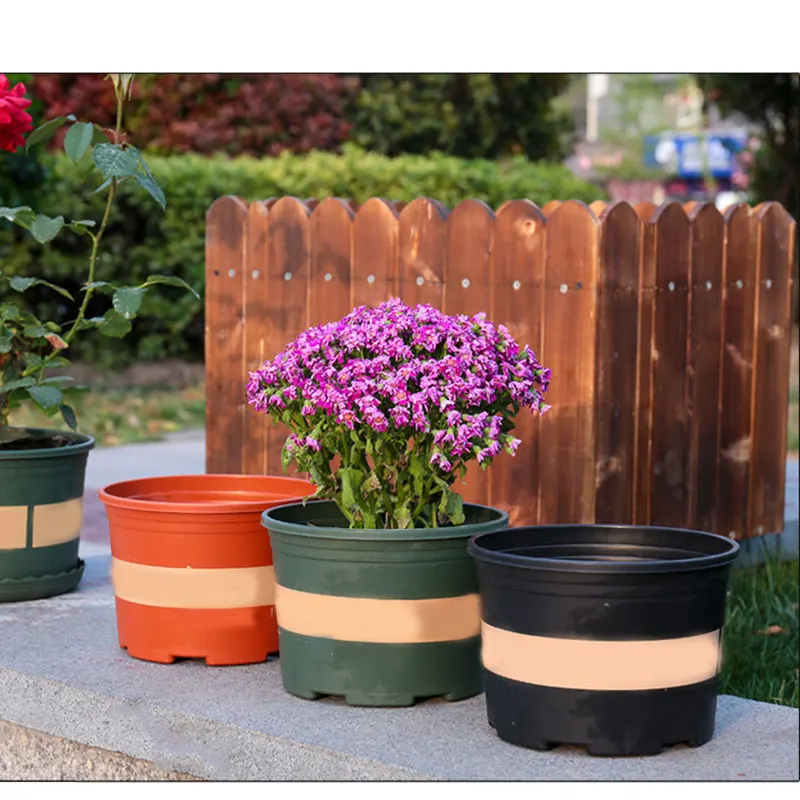 Flower Pot Round Short Large Planters Plants Large Flowerpot Maceteros  Grandes Para Plantas Vasos Para Plantas Grandes Pra chão