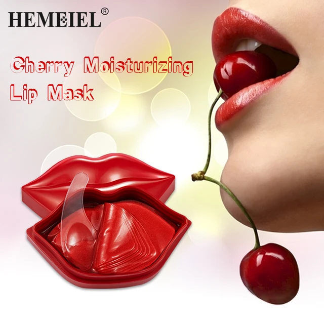 Cherry Lip Mask Plumper Anti Drying Repairing Lip Lines Scrub Gel Patch Moisturizing Exfoliating Balm Anti