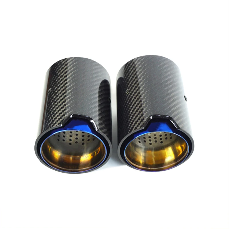 Real Carbon Stainlee Steel Muffler Exhaust Tips Nozzles Tails & Fiber for BMW M2 M3 M4 Car Accessorise | Автомобили и