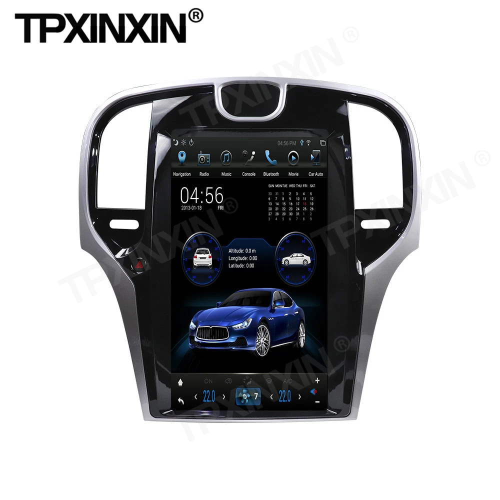 Tesla Screen Carplay Android Car Radio 2 Din Stereo Receiver For Chrysler 300C 2013 2014 2015+ GPS Auto Audio Recorder Head Unit