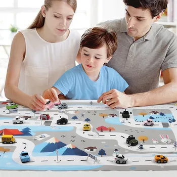 

Classic Boy Girl Truck Vehicle Kids Toy Mini Small Pull Back Car Toys City Map Mat Road Sign for Toddler Gift
