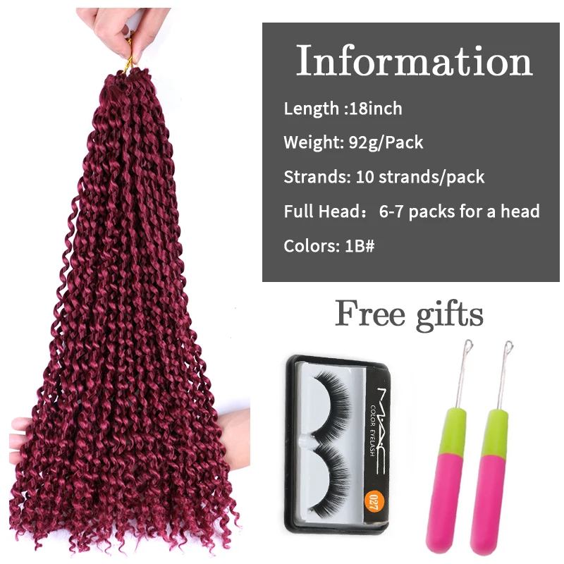 18 Inch Passion Twist Hair Crochet Blonde Ombre Braiding Hair Crochet Braid For Women Synthetic Curly Afro Crochet Hair Msglamor