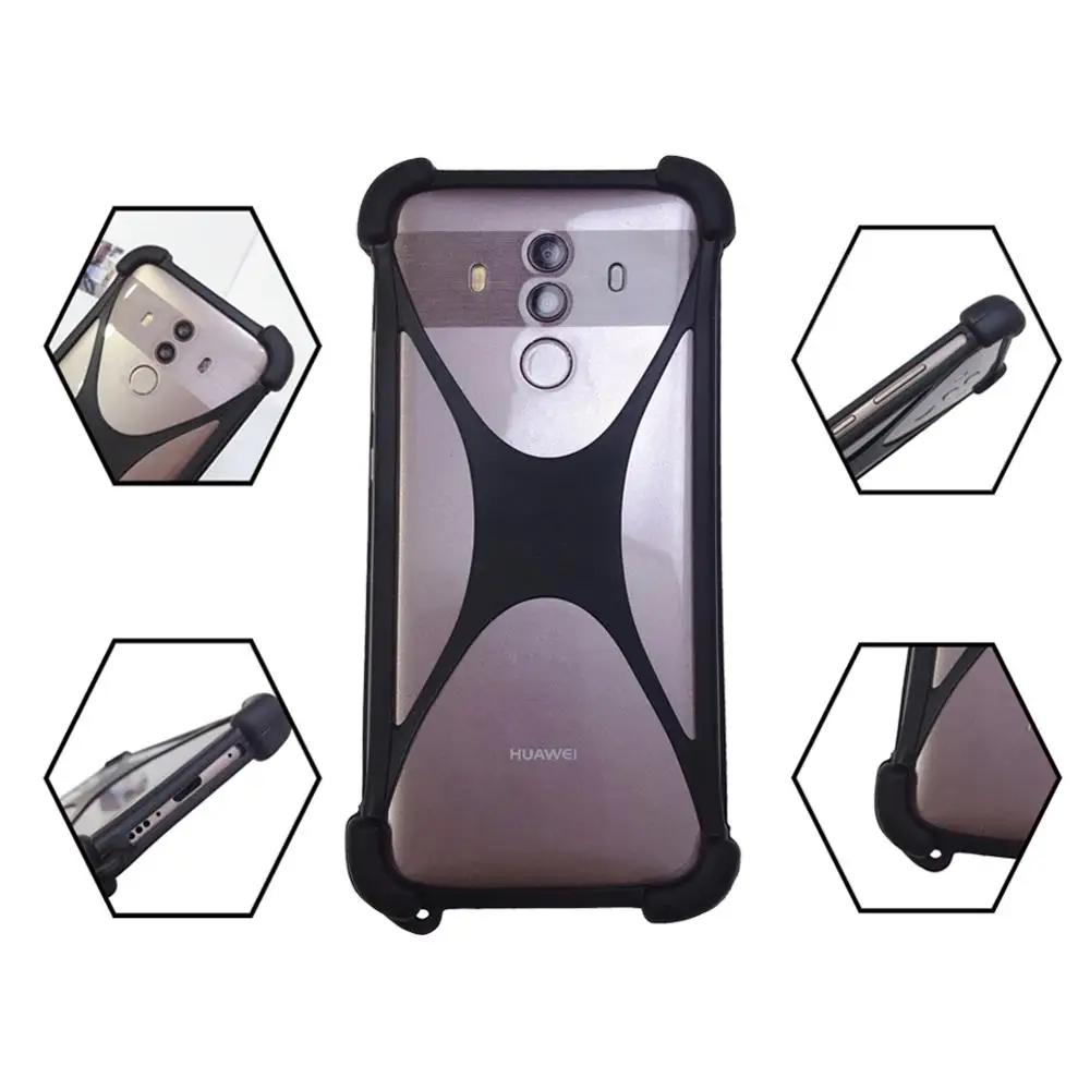

5.5 inch Cover Universal Silicone TPU Rubber Bumper Cell Phone Case For Cubot R15 6.26 inch Funda Phone Case