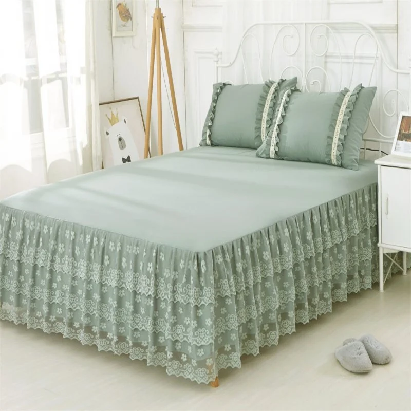 colour 3 Dreampatar элегантный сплошной цвет жаккард с цветами кружевной окантовкой комфортная кровать крышка один двойной скольжения постельные принадлежности BY184A - Цвет: colour 3