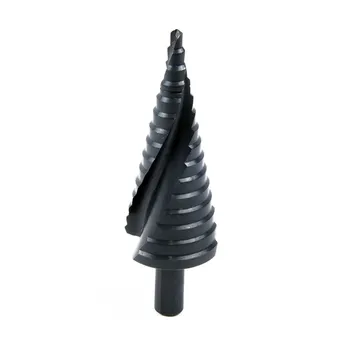 

HSS Spiral Step Cone Drill Bit Metal Hole Cutter Titanium Nitride Coated 4-32mm High Quality