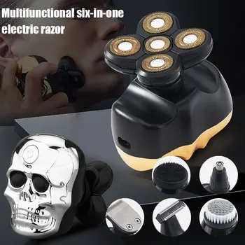 

Hot 6 in 1 Skull Electric Shaver for Men's Gift Electric Razor Multifunctional Waterproof t6