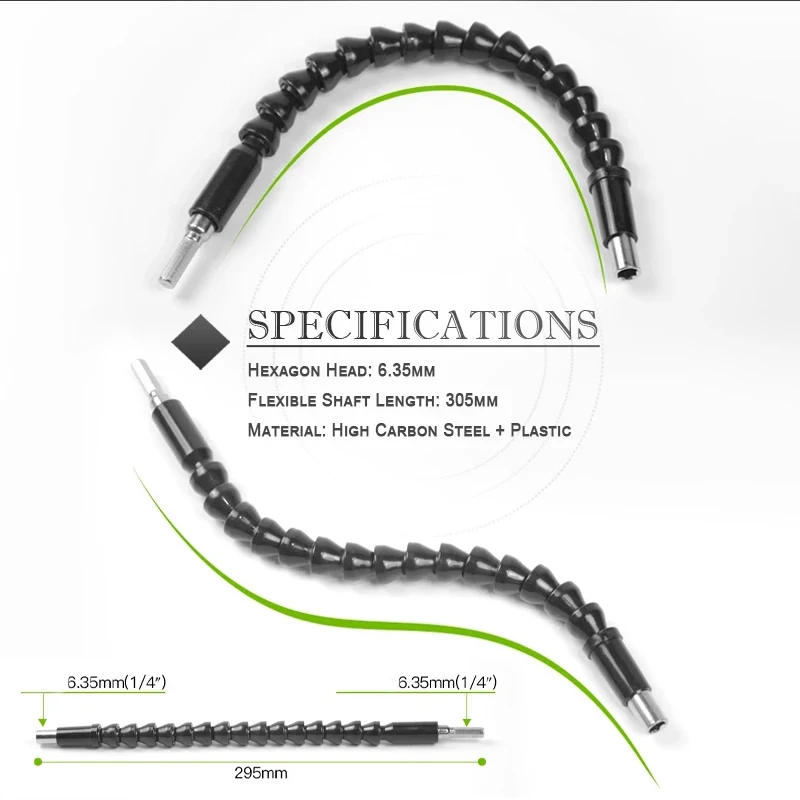 295mm Flexible Shaft Bit Extention Screwdriver Drill Bit Holder Connect Link for Electronic Drill High Quality Drill Bit Extensi