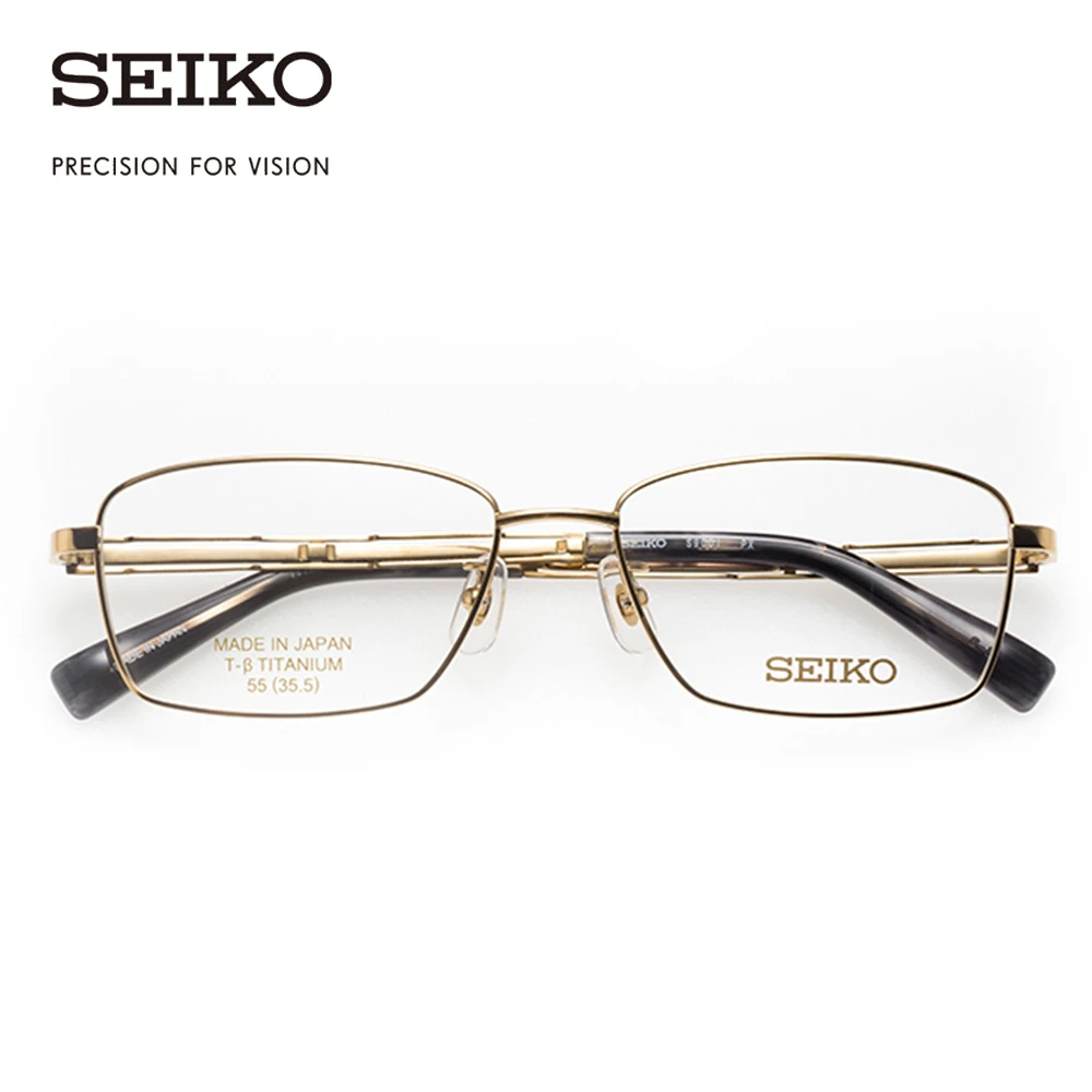 SEIKO Titanium Eye Glasses Frame Men High End Gold Man Eyeglasses